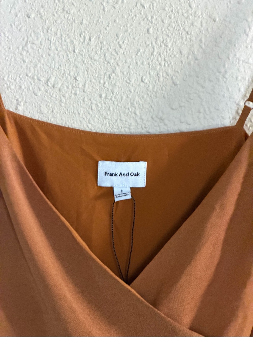 Frank & Oak | Wrap Dress - Sandy Brown - Size Large - Picture 4 of 4